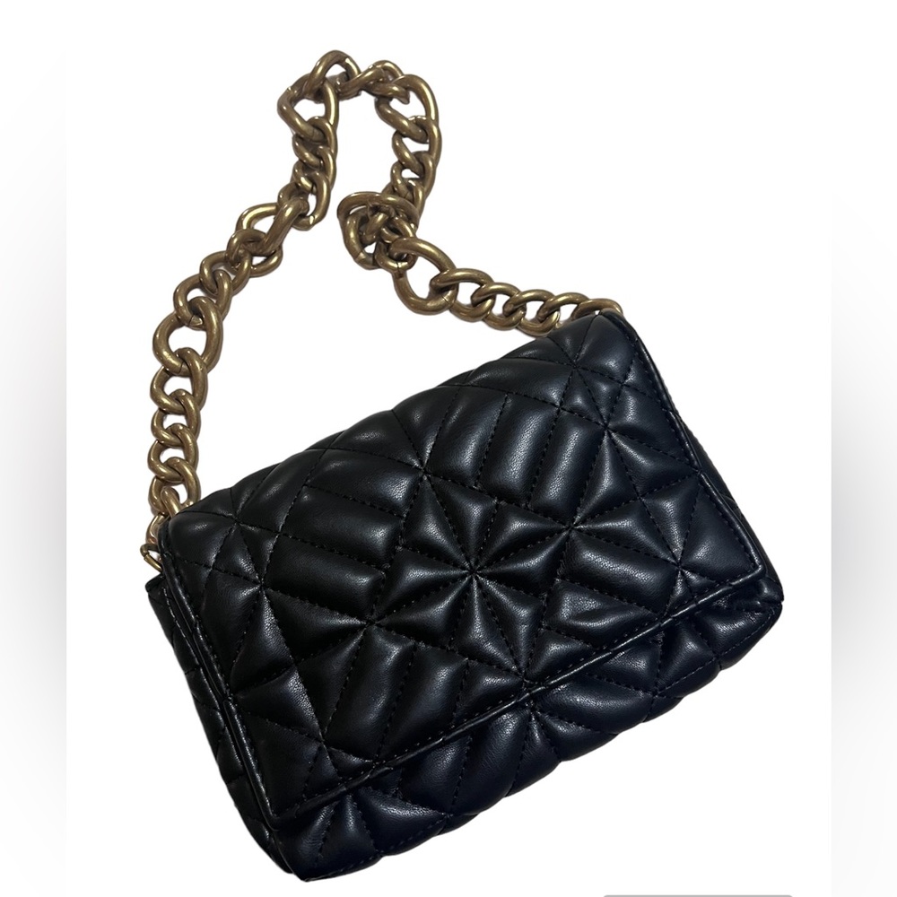 Zara Quilted Shoulder Bag with Chain